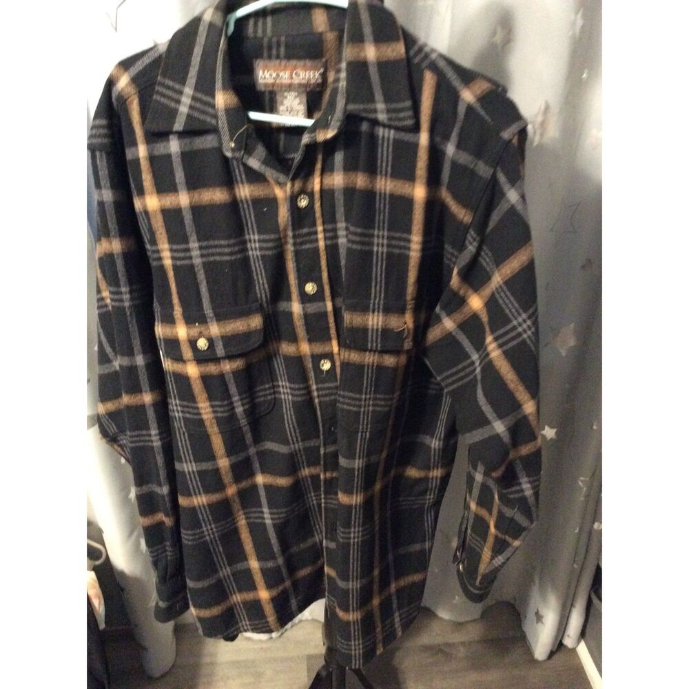 Moose Creek XL Tall Plaid WARM button up Shirt Heavyweight Work